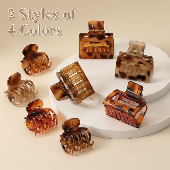 Charming Leopard Print Hair Clips - 8 PCS Ideal for Thin, Short, and Fine Hair - Picture 2 of 7